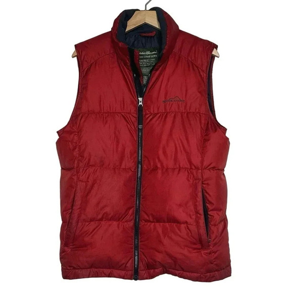 Eddie Bauer Other - Eddie Bauer premium quilted‎ goose down men’s S ginger red puffer vest